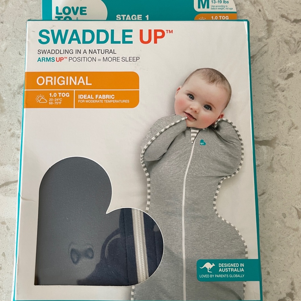 Love to Dream Heather Grey & White Swaddle Up Packaging